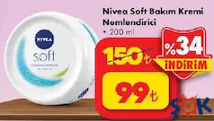 NİVEA SOFT BAKIM KREMİ NEMLENDİRİCİ 200 ML
